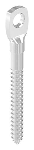 Augenschraube mit Holzgewinde, mit M6 Gewinde, für ø 6mm Seil von edelstahlonline24