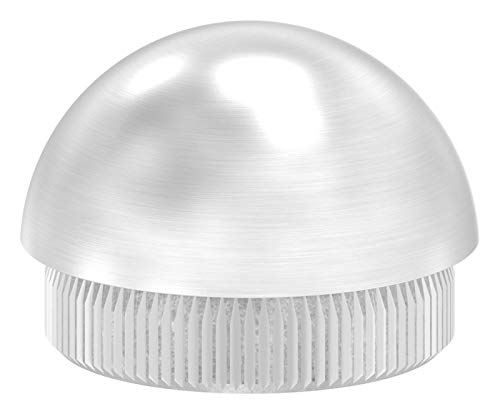 Endkappe halbrund, massiv, für Rohr ø 33,7 x 2,0mm, zum Einschlagen von edelstahlonline24