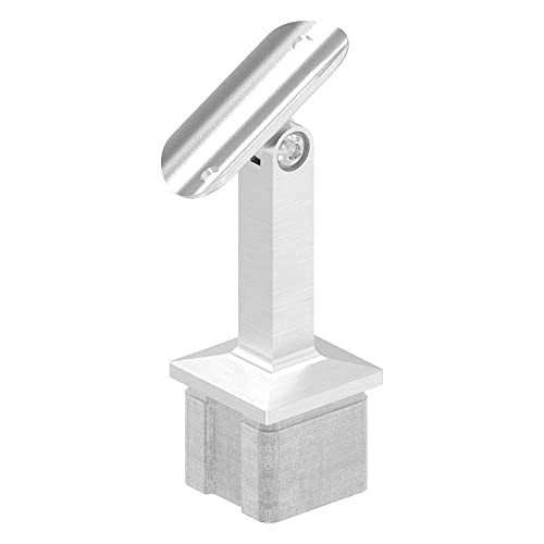 Handlaufstütze mit Gelenk für 40 x 40 x 2,0mm Pfosten, mit Halteplatte für ø 42,4mm Handlauf Handlaufstütze mit Gelenk für 40 x 40 x 2,0mm Pfosten, mit Halteplatte für ø 42,4mm Handlauf von edelstahlonline24