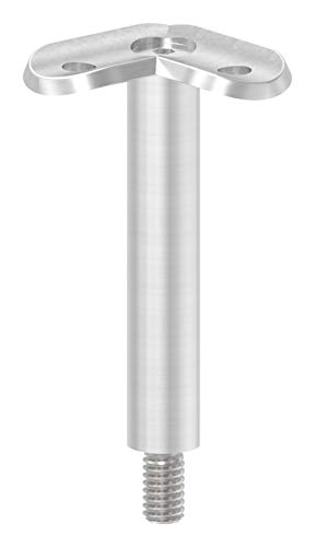 Stift ø 14mm mit M8 Gewinde und 90° Halteplatte für ø 42,4mm Rohr, Höhe 78mm von edelstahlonline24