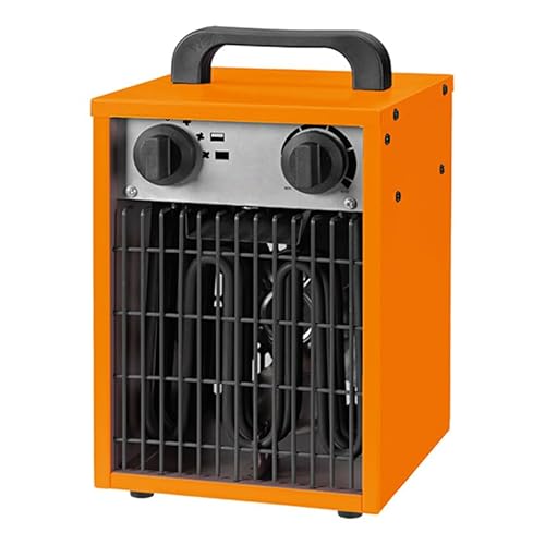 Industrieheizlüfter, Heizlüfter 2000 W, Orange 220-240 V, mit Tragegriff von eden pulse