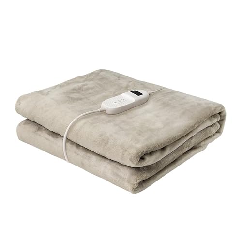 eden pulse Heizdecke, beige, waschbar, 160 W, 9 Stufen, Timer, abnehmbar, 180 x 130 cm, verstellbar, für Sofa oder Bett von eden pulse