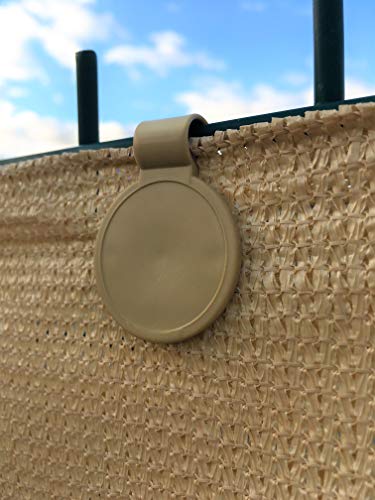 edenvista Befestigungsclips UV-Beständig, für Sichtschutz von 90 bis 350 g/m². | 60 Stück, Sand. von edenvista