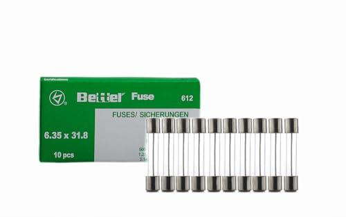 10x Glas Sicherung träge 6,3x32mm 250V TYP 612 10er Päckchen (12,5A) von edi-tronic