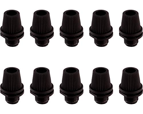 edi-tronic 10x Klemmnippel Zugentlastung Nippel Kabel Lampe M10 schwarz von edi-tronic