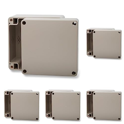 edi-tronic ABS Leergehäuse 120x120x90mm Industriegehäuse IP65 Kunststoff Gehäuse Box Kasten (Packung mit 5) von edi-tronic