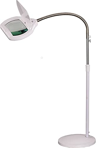 LED Lupenleuchte 3 Dioptrien Arbeitsleuchte Lupenlampe Lupe Kaltlicht 72 SMD LED´s Standfuss Dimmer Stativ Lesehilfe Leselampe von edi-tronic