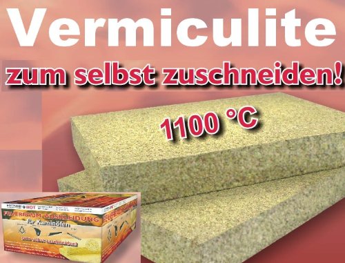 Vermiculite Platte 1 Stück 500x300x30 mm von ediFire