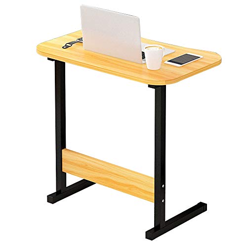 Büroschreibtische Beistelltisch, einfacher Computertisch, platzsparend, Haushalt, wirtschaftlicher Stil, Schlafzimmer, Nachttisch, faules Tablett, moderner Stil (Farbe: Ebenholzfarbe) (Nussbaumfarbe) von edjfbdehvdchvdeibjfg