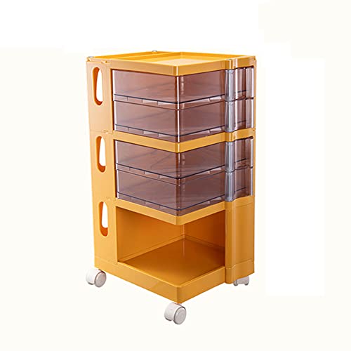 Regal, Nachttisch, Aufbewahrungsschrank, Bücherregal, transparenter Schrank, Acrylregal, Trolley-Lagerregal, Haushalts-transparenter Nachttisch, Grün (Gelb) von edjfbdehvdchvdeibjfg