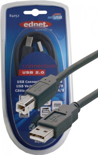 Ednet USB 2.0 Verbindungskabel A/B Länge 3m von ednet