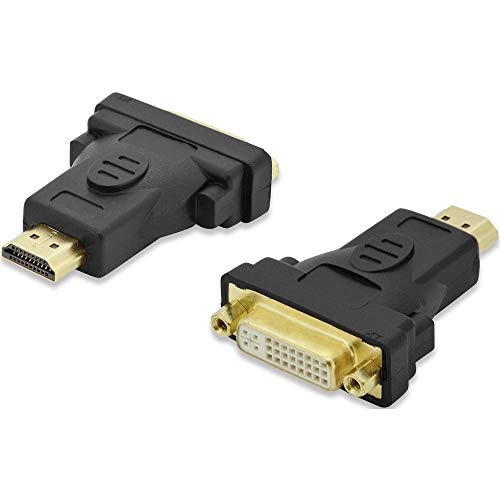 ednet 84491 HDMI Grafik Adapter, HDMI Typ A zu DVI-I (24+5), Full HD 60Hz, 1920 x 1200 Pixel, Schwarz von ednet