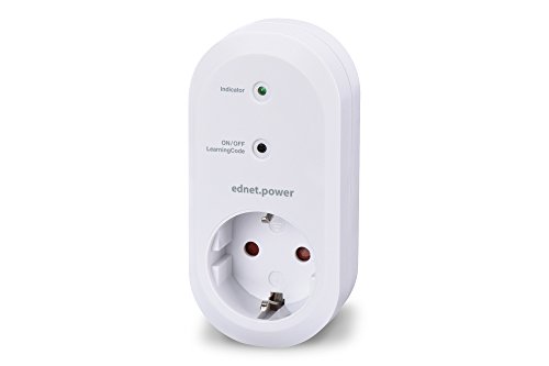 ednet Smart-Home - Funk-Steckdose - Innenbereich - Schaltleistung 3680 W (230 V / 16 A) - 433 MHz Technologie - Weiß ednet Smart-Home - Funk-Steckdose - Innenbereich - Schaltleistung 3680 W (230 V / 16 A) - 433 MHz Technologie - Weiß von ednet
