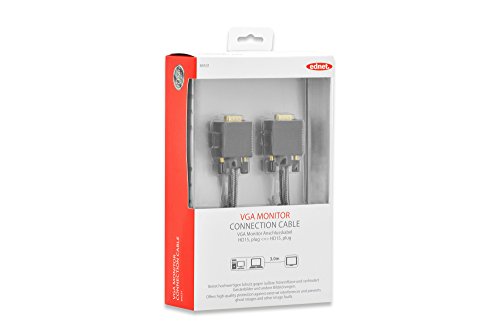 ednet VGA Monitor Anschlusskabel, HD15, 3 m lang, 3Coax/7C, 2 x Ferrit, cotton, schwarz ednet VGA Monitor Anschlusskabel, HD15, 3 m lang, 3Coax/7C, 2 x Ferrit, cotton, schwarz von ednet