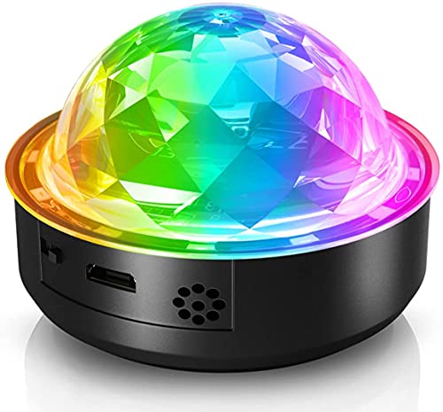 Discokugel Mini, LED Discokugel, Mini RGB Discolampe Musikgesteuert Partyleuchte, USB Wiederaufladbar Disco Lichteffekt Partylicht Bühnenbeleuchtung für Kinder, Bar, Club, Party von Akozon