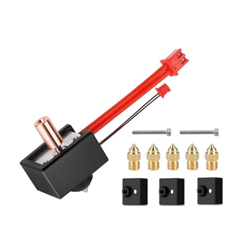 For Crea-lity for En-der 3 S1 Heizblock-Kit Hochtemperatur Pro 300 °C mit 3 Silikonsocken und 5 Düsen for En-der-3/Pro/Plus(High Pro-300 C) von eejinwen