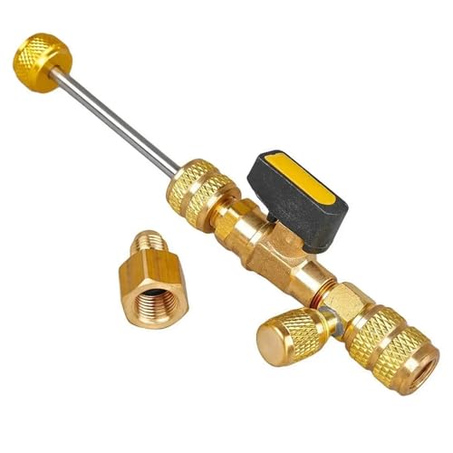 HVAC Schrader Druckventilkernentferner-Adapter 1/4 oder 5/16' R22 R12 R407c R410 R404 for Klimaanlage Kühlschrank ersetzen(1pcs) von eejinwen