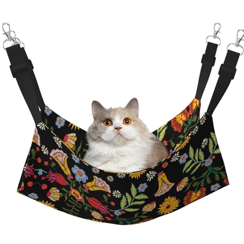eeprty Bunte Blumen-Käfig-Hängematte, warme Haustier-Hängematte, weiche Hängematte für den Winter, warm eeprty Bunte Blumen-Käfig-Hängematte, warme Haustier-Hängematte, weiche Hängematte für den Winter, warm von eeprty