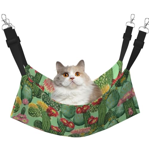 eeprty Haustier-Käfig-Hängematte mit Kaktus-Blumenmuster, warme Haustier-Hängematte, weiche Hängematte für den Winter, warm eeprty Haustier-Käfig-Hängematte mit Kaktus-Blumenmuster, warme Haustier-Hängematte, weiche Hängematte für den Winter, warm von eeprty
