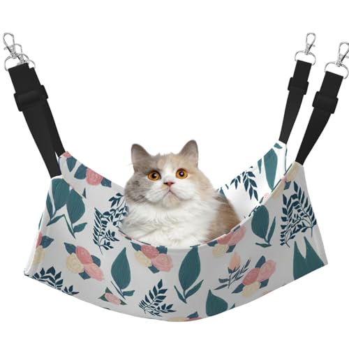 eeprty Haustier-Käfig-Hängematte mit rosa Blumen, warme Haustier-Hängematte, weiche Hängematte für den Winter, warm eeprty Haustier-Käfig-Hängematte mit rosa Blumen, warme Haustier-Hängematte, weiche Hängematte für den Winter, warm von eeprty
