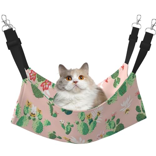 eeprty Haustier-Käfig-Hängematte mit tropischem Kaktus, warme Haustier-Hängematte, weiche hängende Katzenbett-Matte, Winter, warm eeprty Haustier-Käfig-Hängematte mit tropischem Kaktus, warme Haustier-Hängematte, weiche hängende Katzenbett-Matte, Winter, warm von eeprty