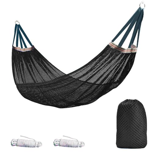 eexuujkl Ice Outdoor Camping Schaukel Hängematte Robuste Nylon Netz Hängematte Mit Riemen Und Taschen Polyester Hängematte Campingplatz , Schwarz eexuujkl Ice Outdoor Camping Schaukel Hängematte Robuste Nylon Netz Hängematte Mit Riemen Und Taschen Polyester Hängematte Campingplatz , Schwarz von eexuujkl