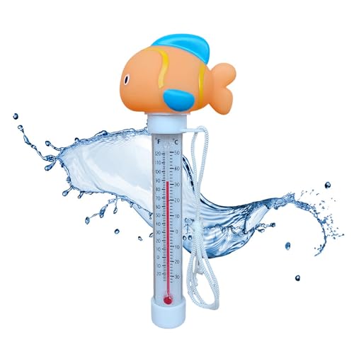 eexuujkl Pool Wasserthermometer Niedlichen Tier Schwimmenden Temperatur Tester Schwimmenden Temperatur Tester Cartoon Pools Wasser, orange von eexuujkl
