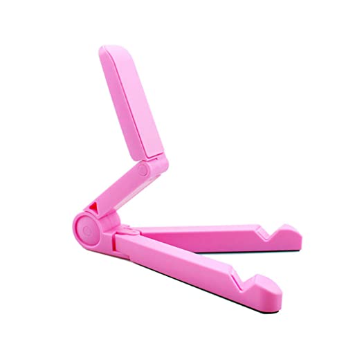 eexuujkl Telefonhalter Faltbar Schlafzimmer Desktop Tablet Cradle Kunststoff Tragbares Stativ Videoanruf Fernsehen Wiederverwendbarer Ständer, Rosa von eexuujkl