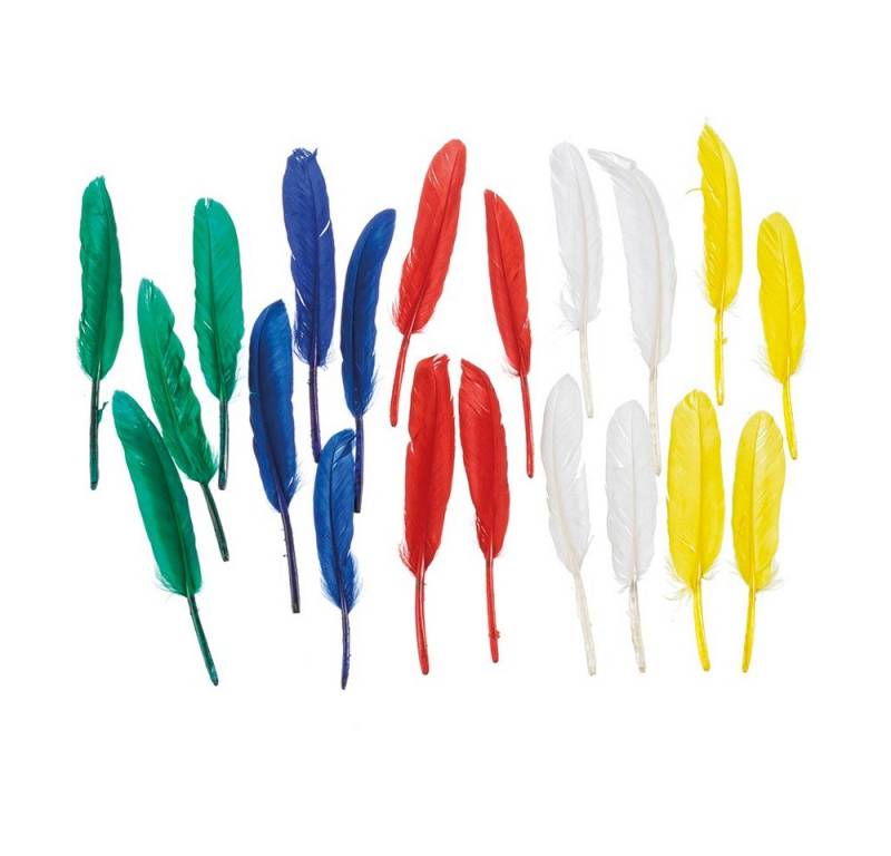 efco creative Bastelfedern Feder ca. 12 - 15 cm, 20 Stk., bunt sortiert von efco creative