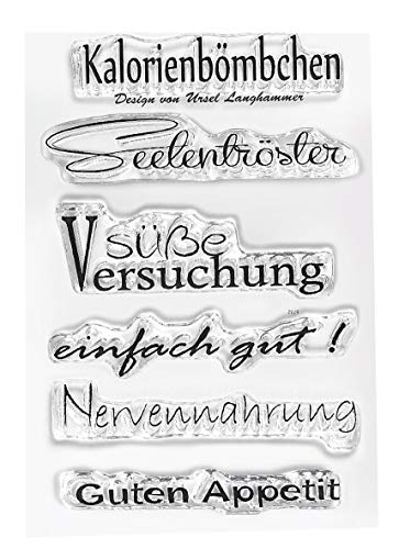 Clear Stempel-Set "Guten Appetit", ca. 7,4x10,5cm von efco