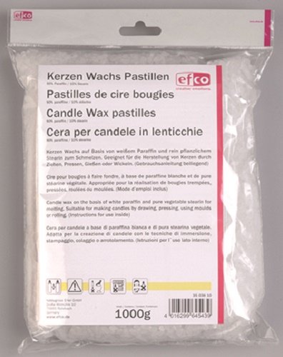 efco Kerze Wachs Pastillen, 90% Paraffin/10% Stearin, 1000 g von efco