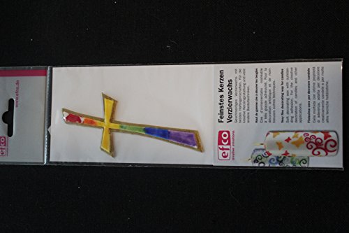 efco "Kreuz Wachs Dekoration, Rainbow, 110 x 45 mm von efco