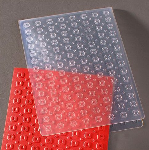 Efco 4254003 Embossing Stencil Spots and Dots Schablone, Kunststoff, farblos, 106mm x 150mm von efco