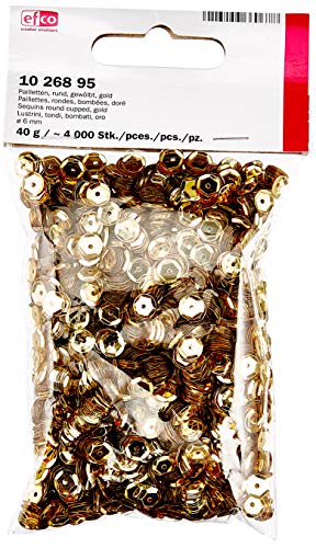 Efco rund-Pailletten, Gold, 6 mm, 40 g, 4000-piece von efco