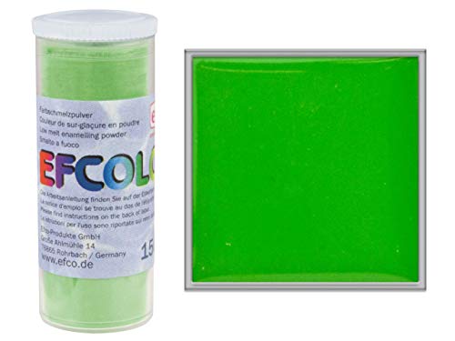 Efco lor 10 ml deckendes Niedrigtemperatur-Emaillierpulver, hellgrün von Efcolor