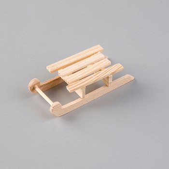 Miniatur traditioneller Schlitten, Holz, 8 cm von efco