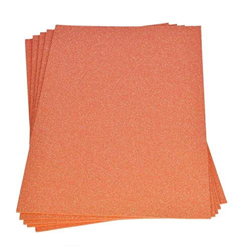 Moosgummiplatte mit Glitter 200x300x 2mm, 1 Stk. orange, orange von efco