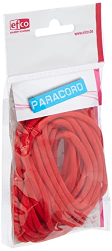 Paracord 550 reflektierend 4mm x 4m, Knüpfband rot, rot von efco
