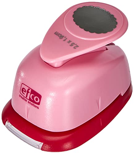 efco 1791032 Stanzer M, Oval gezahnt Motivstanzer, Kern: Metall, Pink, 7,5 x 5 x 5 cm von efco