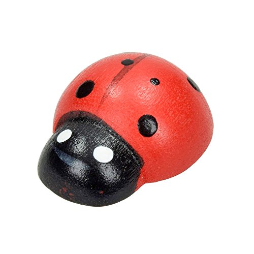 Efco – Miniatur Marienkäfer, Holz, rot/schwarz, 25 x 20 mm, 20 Stück von efco