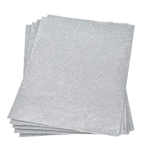 efco - Moosgummiplatte Glitter 200 x 300 x 2 mm (Silber) von efco