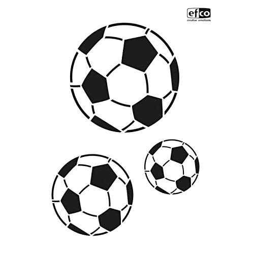 Schablone/Stencils Fussball DIN A4 von Efco - 3-teilig von Sescha