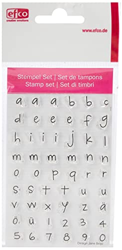 Efco Stempel Clear Alphabet Kleinbuchstaben A7 / 74 x 105 mm 55 Teile transparent, Kunststoff, farblos, 11 x 8 x 2 cm von efco