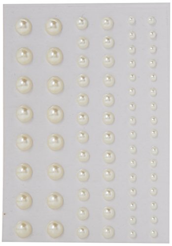 efco halfbeads Acryl self-adhesiv rund 3 5 7 mm 72 PCS. Creme Pearl von efco