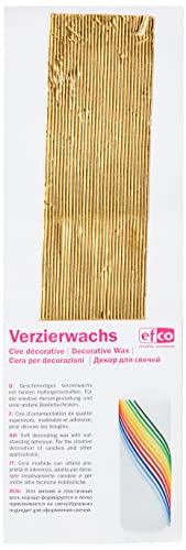 efco "und" flach Wachs Streifen, Gold Brilliant, 200 x 1 mm, 30-TLG. von efco