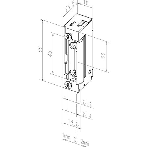 EFF-EFF 11805-B71 Türöffner 11805 FaFix 22-42V AC/DC ohne Schließblech, Silber von EFFEFF