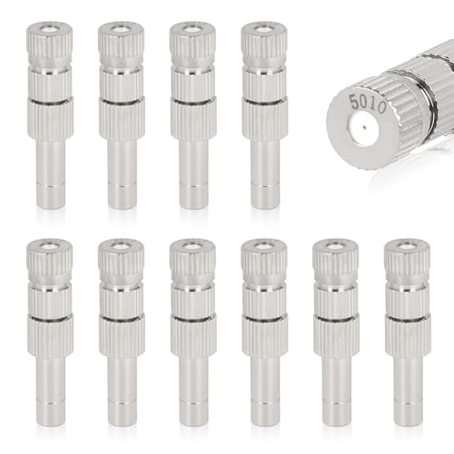 EFUTURETIME 10 x Nebeldüse Niederdruck 0,5 mm Nebel Düse Keramik, Nebeldüsen Messing Sprühdüsen mit Filter für 6mm Steckverbinder EFUTURETIME 10 x Nebeldüse Niederdruck 0,5 mm Nebel Düse Keramik, Nebeldüsen Messing Sprühdüsen mit Filter für 6mm Steckverbinder von efuturetime