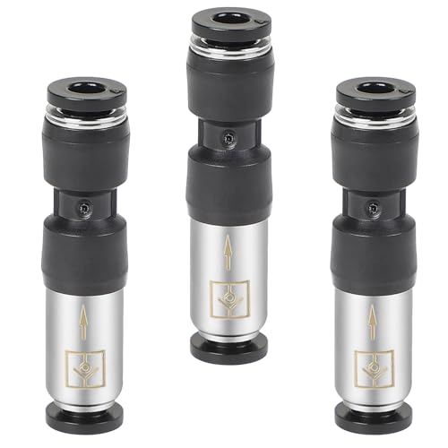 EFUTURETIME 3 x Pneumatik Rückschlagventil 4mm Druckluft Steckverbinder, Einweg Pneumatikverbinder Edelstahl Anschlussstücke für Schnelle Verbindung von Luftleitungen EFUTURETIME 3 x Pneumatik Rückschlagventil 4mm Druckluft Steckverbinder, Einweg Pneumatikverbinder Edelstahl Anschlussstücke für Schnelle Verbindung von Luftleitungen von efuturetime
