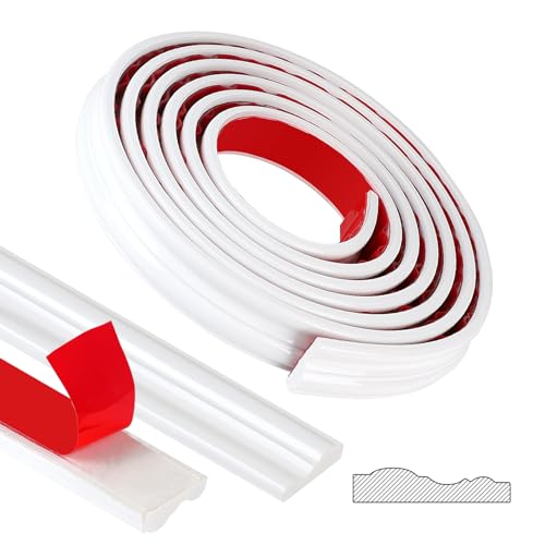 EFUTURETIME 5 Meter Wandleisten Selbstklebend, 32 mm Breit Glanzende Zierleisten, Stuckleisten Wand für DIY, Dekoration, Spiegel, Bilderrahmen, Schränke, Weiß, Modell YT155 EFUTURETIME 5 Meter Wandleisten Selbstklebend, 32 mm Breit Glanzende Zierleisten, Stuckleisten Wand für DIY, Dekoration, Spiegel, Bilderrahmen, Schränke, Weiß, Modell YT155 von efuturetime