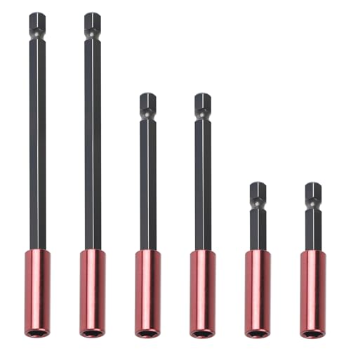 EFUTURETIME 6 x Bithalter Lang Magnetisch 1/4" Bitverlängerungen 60/100/150mm Sechskantschaft Bit Halterung für Schlagschrauber Akkuschrauber Schraubendreher von efuturetime